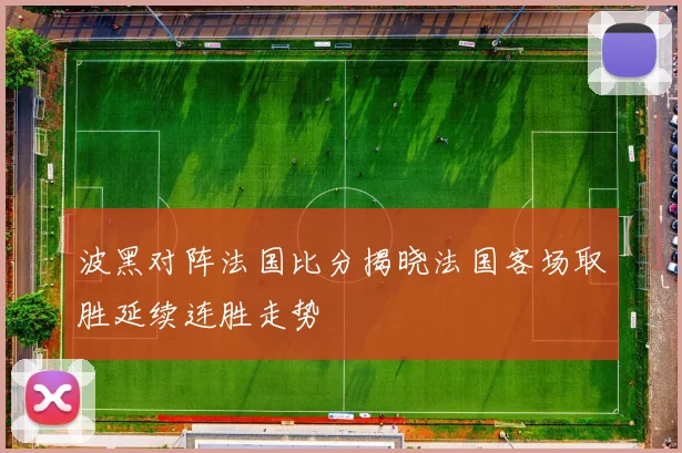 波黑对阵法国比分揭晓法国客场取胜延续连胜走势